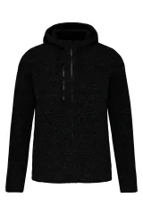 Chaqueta jaspeada con capucha hombre