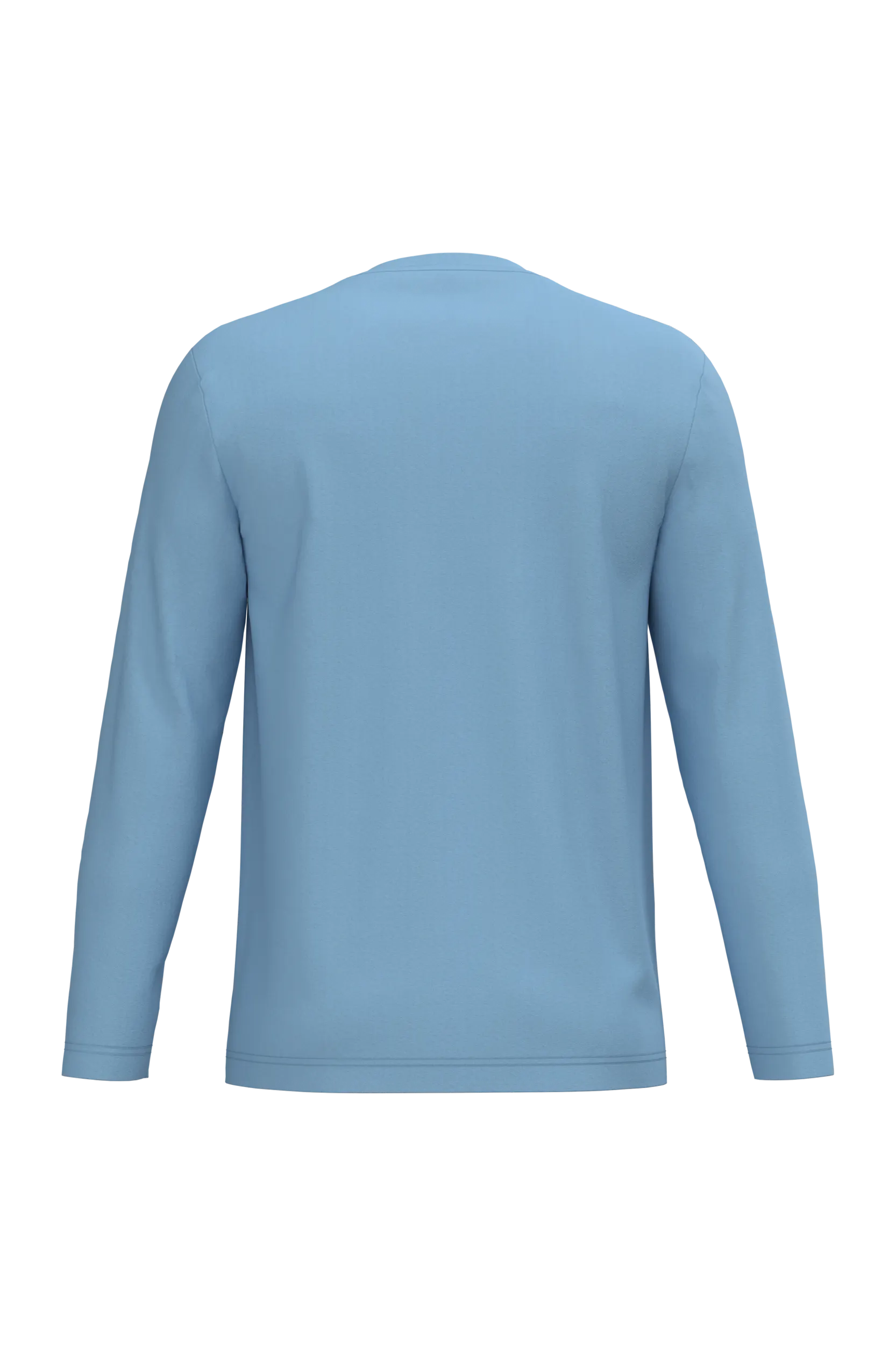 Camiseta maga larga y cuello redondo hombre