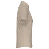 Camisa popelina de polialgodón manga corta de fácil cuidado mujer