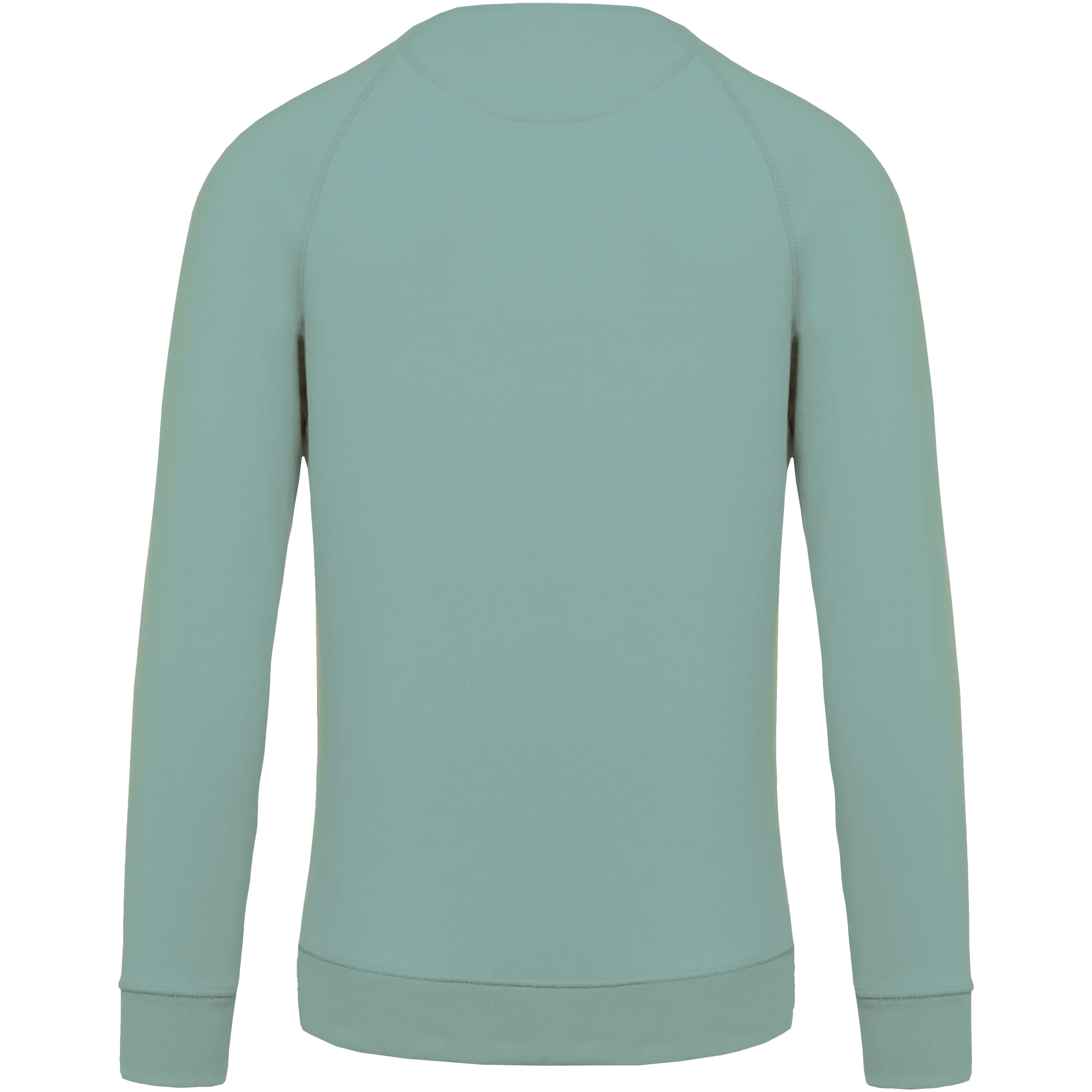 Sudadera algodón orgánico con cuello redondo y mangas raglán de hombre