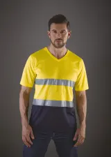 Camiseta cuello de pico Top Cool de Alta Visibilidad