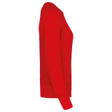 Sudadera algodón orgánico con cuello redondo y mangas raglan de mujer