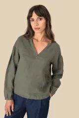 Blusa de lino mujer