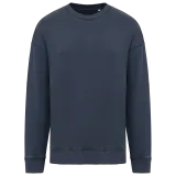 Sudadera ecorresponsable de cuello redondo efecto lavado oversize unisex