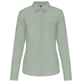 Camisa popelina de polialgodón manga larga mujer
