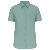 Camisa popelina de polialgodón manga corta de fácil cuidado mujer