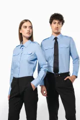 Camisa piloto manga larga hombre