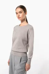 Jersey cuello redondo manga larga mujer