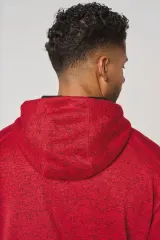 Chaqueta jaspeada con capucha hombre