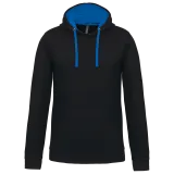 Sudadera capucha contrastada hombre