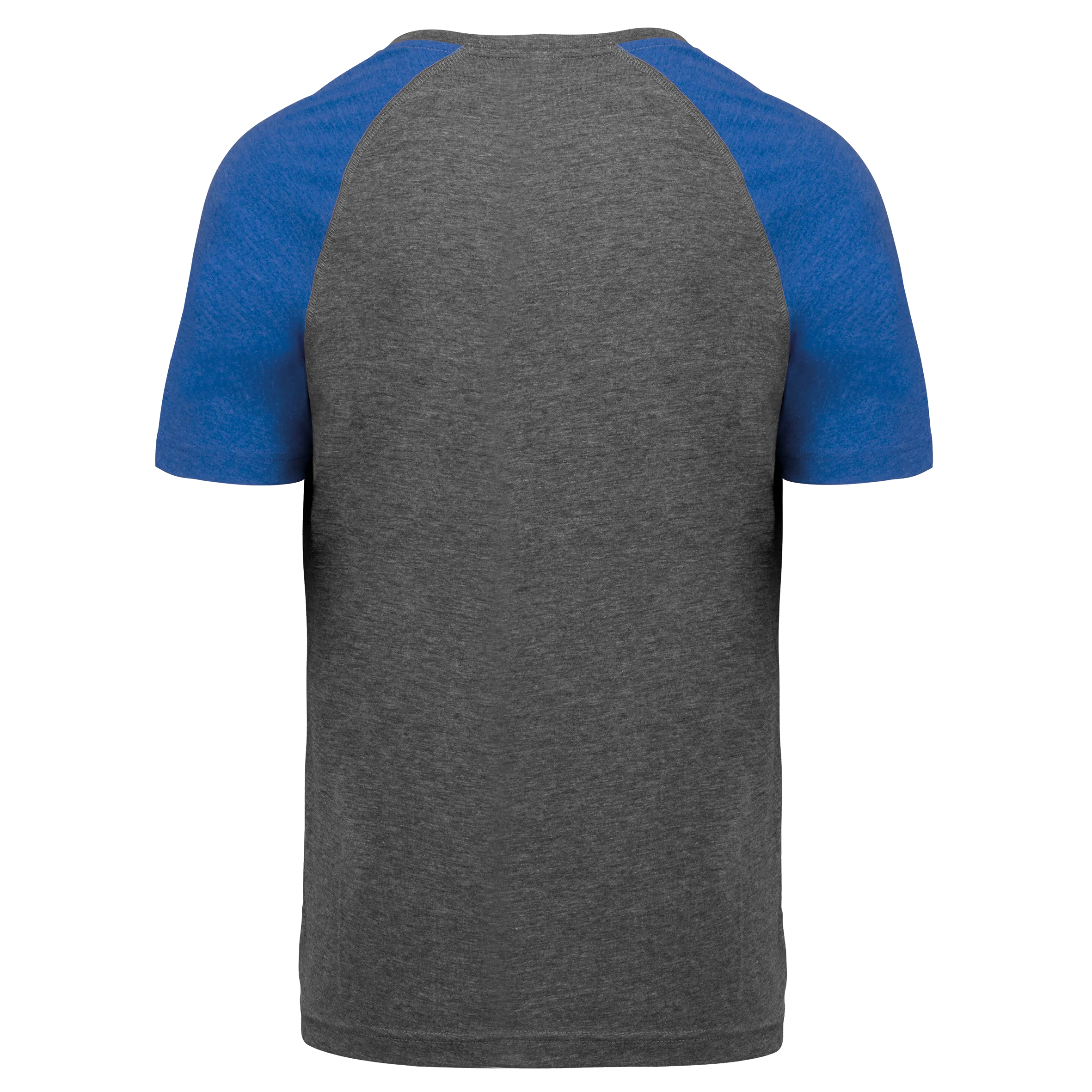 Camiseta bicolor triblend de deporte manga corta adulto