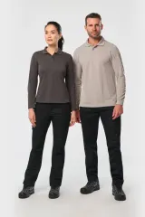 Polo Antibacteriano manga larga mujer