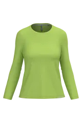 Camiseta manga larga y cuello redondo mujer