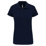 Polo de punto piqué manga corta mujer