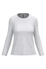 Camiseta manga larga y cuello redondo mujer