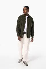 Camisa de pana manga larga hombre