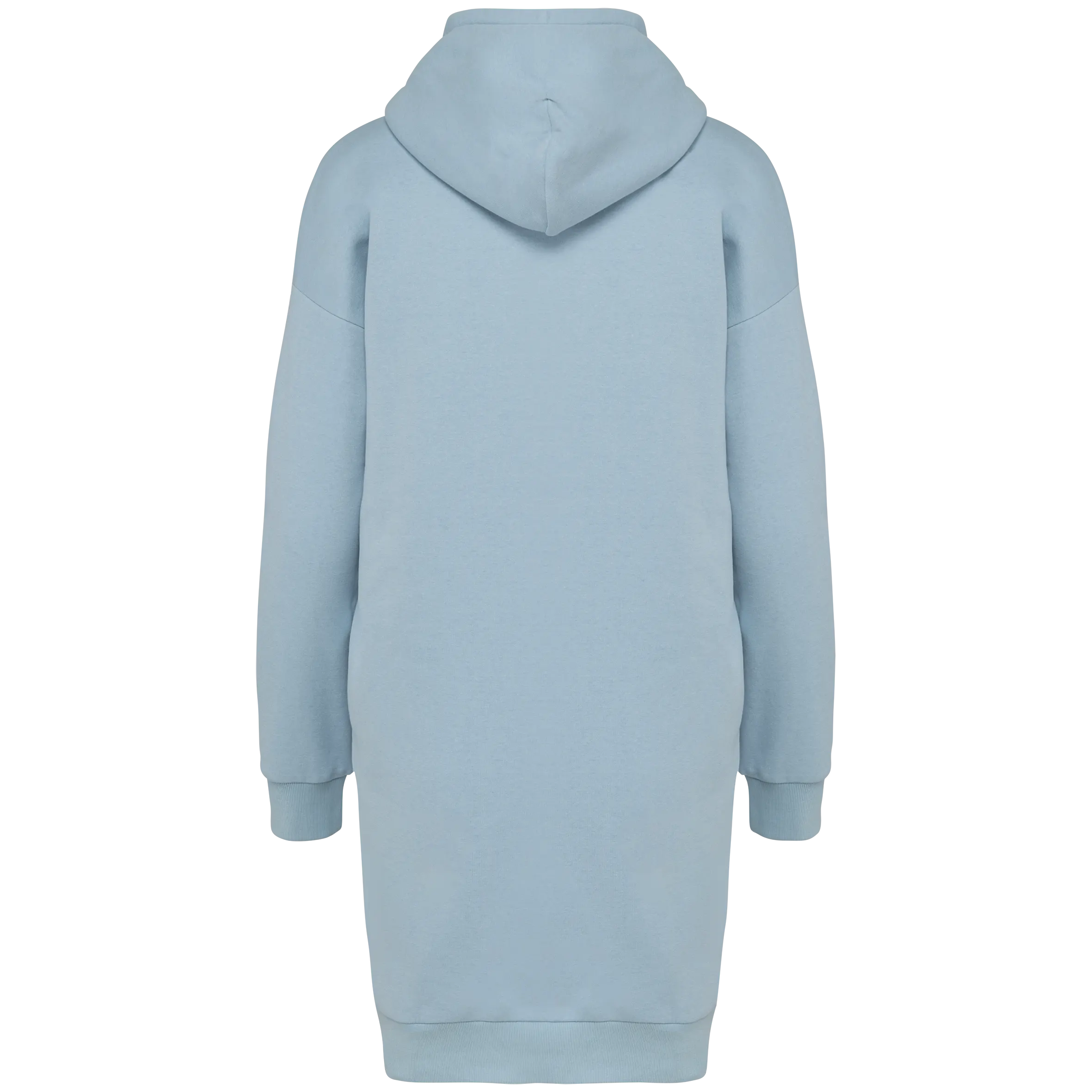 Vestido tipo sudadera ecorresponsable con capucha mujer