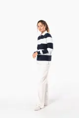 Polo a rayas manga larga unisex