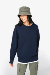 Sudadera ecorresponsable cuello redondo y hombros caídos French Terry unisex