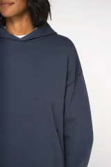 Sudadera ecorresponsable con capucha efecto lavado oversize unisex