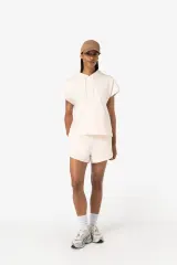 Sudadera ecorresponsable con capucha oversize sin mangas French Terry mujer