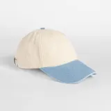 Gorra vintage compacta con visera en contraste