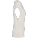 Camiseta ecorresponsable holgada con cuello de pico mujer
