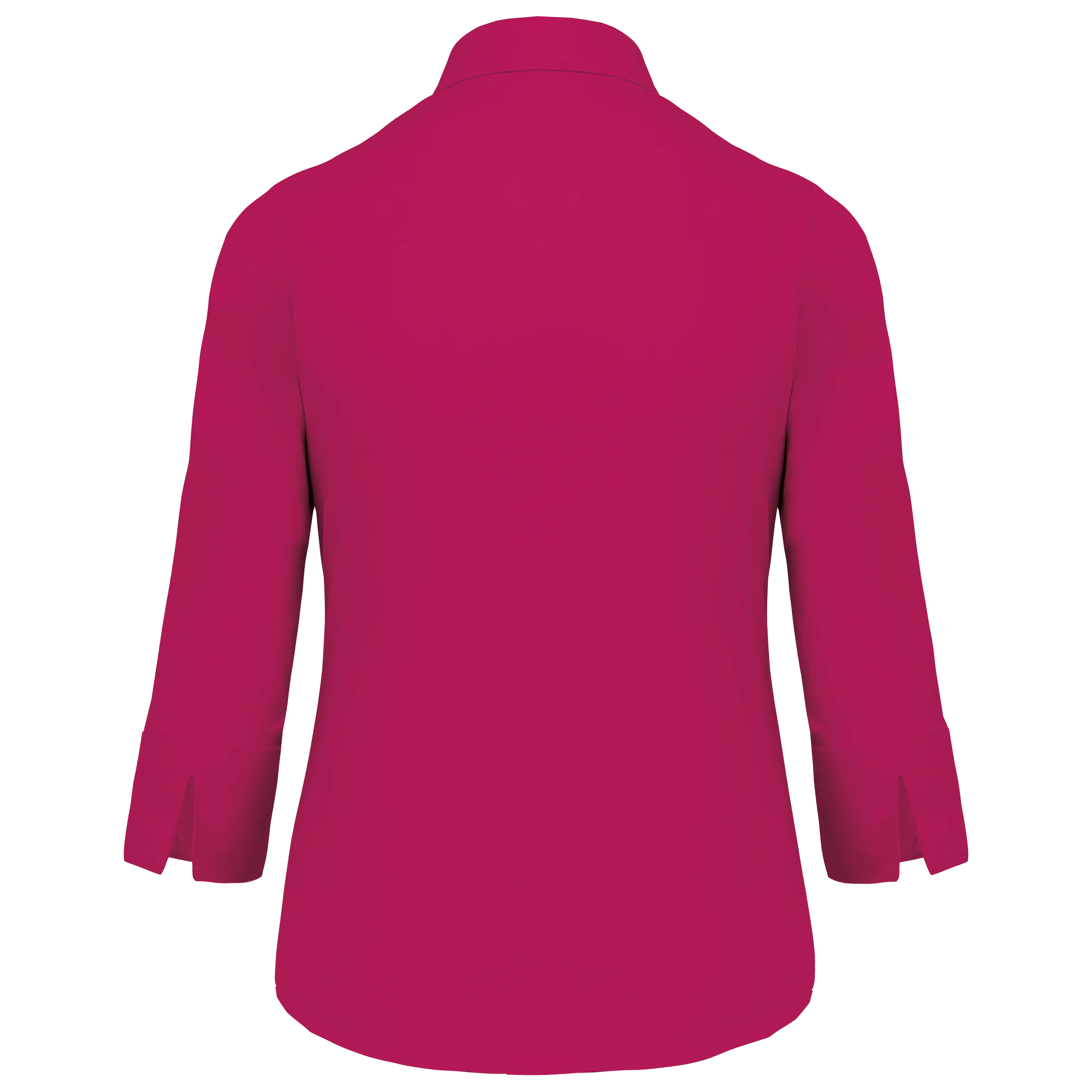 Camisa popelina de polialgodón manga 3/4 de fácil cuidado mujer