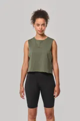 Camiseta corta sin mangas para mujer