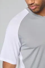 Camiseta de pádel bicolor mangas raglán hombre