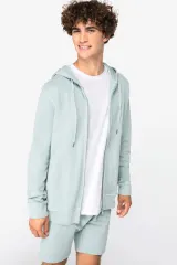 Sudadera ecorresponsable con cremallera y capucha French Terry unisex