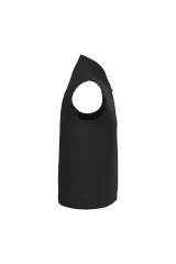 Chaleco acolchado de sarga ecorresponsable con cuello tipo beisbolera unisex