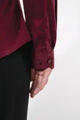 Camisa stretch manga larga mujer