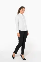 Camisa popelina de polialgodón de fácil cuidado para mujer