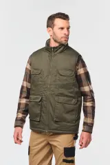 Chaleco polialgodón multibolsillos acolchado - Unisex