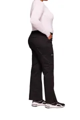 Pantalones tipo cargo de tiro medio mujer