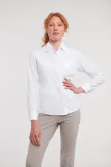 Camisa Popelina de polialgodón manga larga mujer