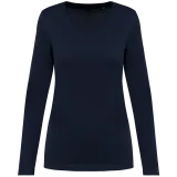 Camiseta Supima® cuello de pico manga larga mujer