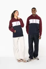 Sudadera tricolor con capucha unisex