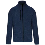 Chaqueta jaspeada con cremallera hombre