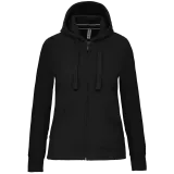 Sudadera con capucha y cremallera de mujer