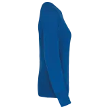 Sudadera algodón orgánico con cuello redondo y mangas raglan de mujer