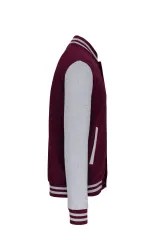 Cazadora de felpa tipo béisbolera unisex