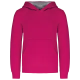 Sudadera capucha contrastada niños