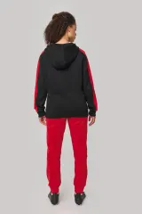 Sudadera de equipo bicolor con capucha unisex
