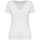Camiseta ecorresponsable cuello de pico mujer