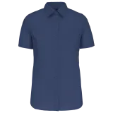 Camisa popelina de polialgodón manga corta de fácil cuidado mujer