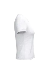 Camiseta de manga cota y cuello de pico mujer