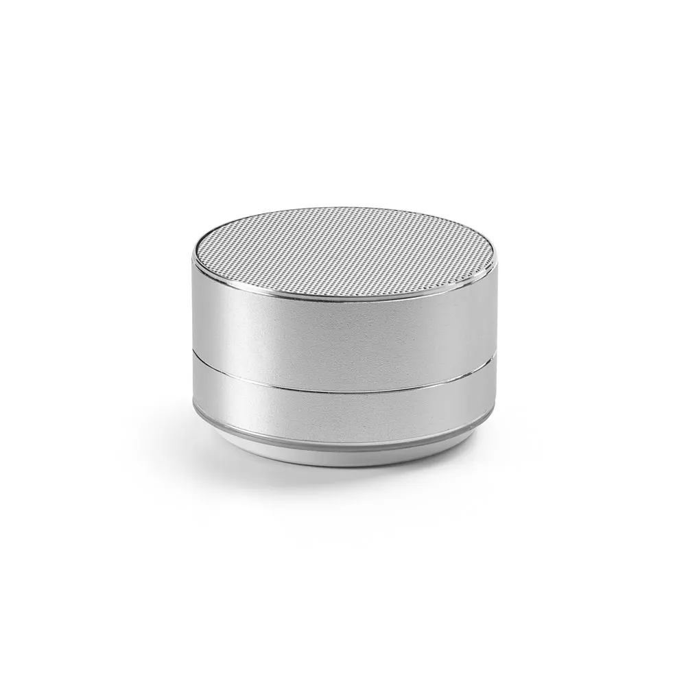 FLOREY. Altavoz portátil de 3W con 4h de autonomía, fabricado en aluminio reciclado (100% rAL) y ABS reciclado (100% rABS)