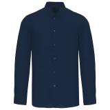 Camisa cuello mao manga larga hombre